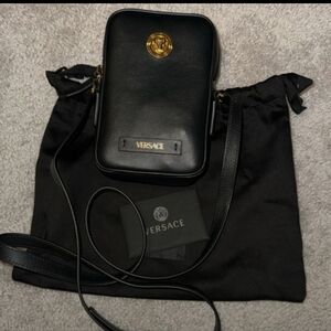 Versace Phone Case Crossbody Calf Leather/ Brand New/Unisex